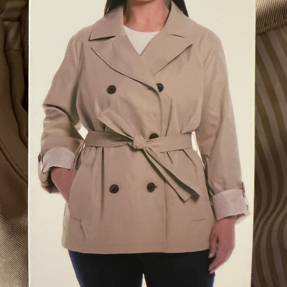 NWT weatherproof DOUBLE BREASTED TRENCH COAT TAN XXL